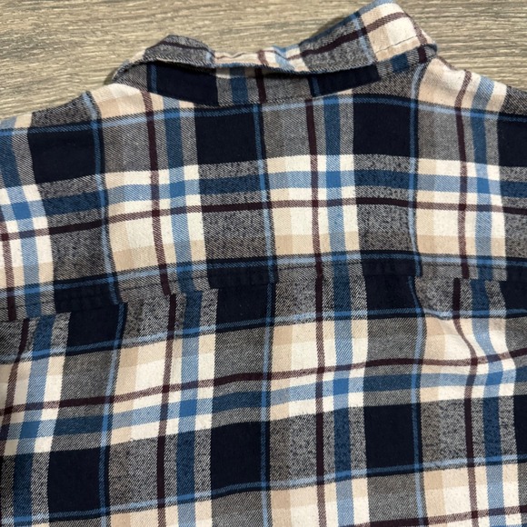 Weatherproof Vintage Men's Plaid Flannel Button Down Shirt XL/EG Blue Black - Picture 7 of 11